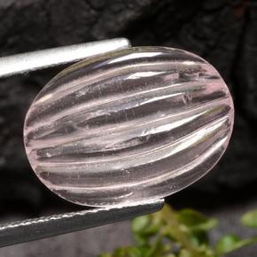 3.88 карата, натуральный Кораллово-розовый тон Морганит, Огранка Овал, Прозрачный