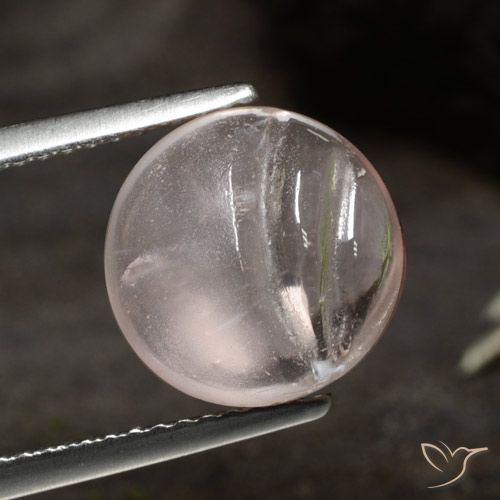 4.57ct Натуральный Средне-светло-розовый Морганит, Круглый, Прозрачный