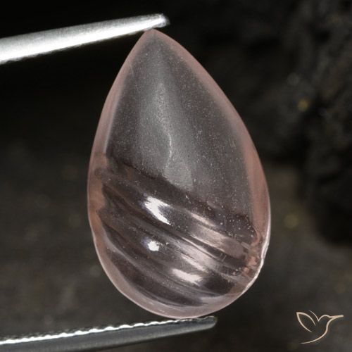 5.70ct Натуральный Средне-светло-розовый Морганит, Форма груши, Прозрачный