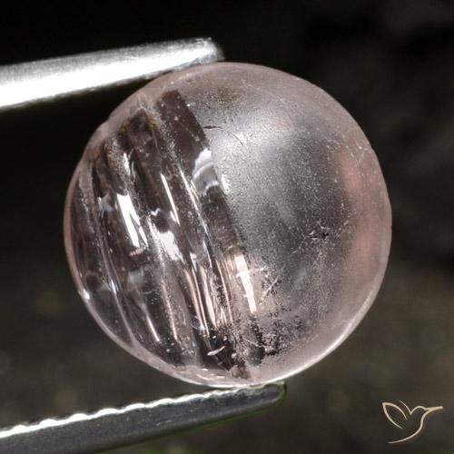 3.03ct Натуральный Средне-светло-розовый Морганит, Круглый, Прозрачный