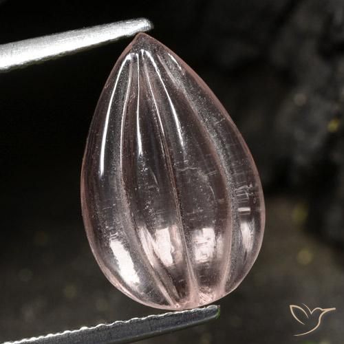 2.74ct Натуральный Светло-розовый разных оттенков Морганит, Форма груши, Прозрачный