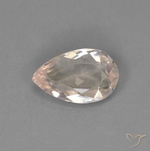 0.58ct Натуральный Очень светло-розовый Морганит, Форма груши, Чистота VVS