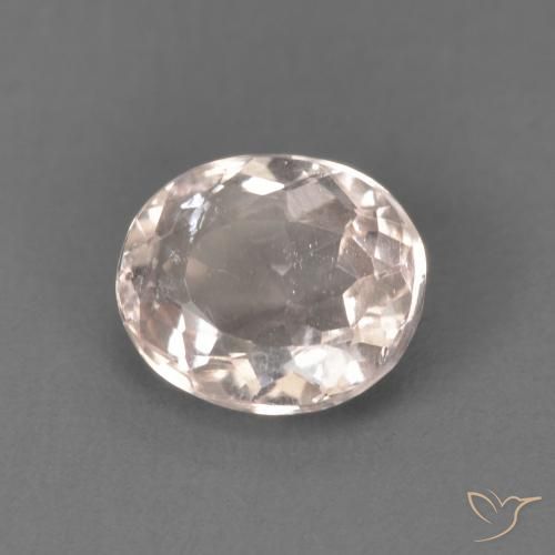 0.92ct Натуральный Фламинго Розовый Морганит, Овал, Чистота VS