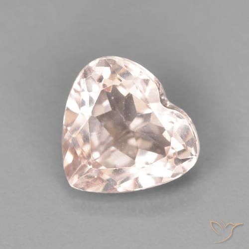 0.94ct Натуральный Medium Light-Pink Морганит, Сердце, VVS-VS
