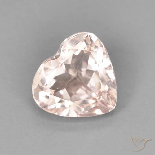 0.94 карата, натуральный Medium Light-Pink Морганит, Сердце, VVS-VS