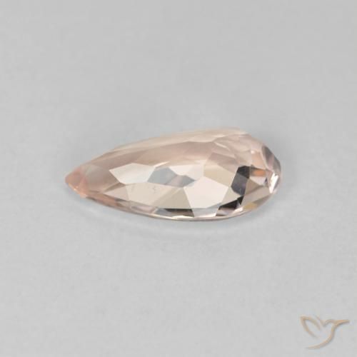 0.91 карата, натуральный Medium Light-Pink Морганит, Форма груши, VVS-VS