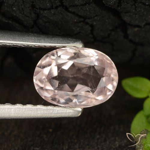 0.79ct Натуральный Светло-розовый Морганит, Овал, Чистота VS