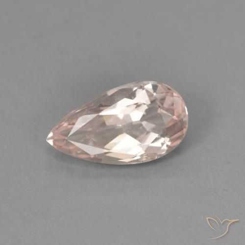 0.64ct Натуральный Очень светло-розовый Морганит, Форма груши, VVS-VS