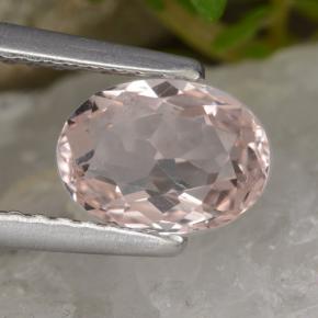 0.91 карата, натуральный Светло-розовый Морганит, Огранка Овал, VVS-VS