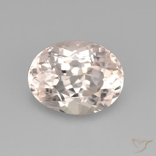 2.43ct Натуральный Средне-светло-розовый Морганит, Овал, Чистота VS