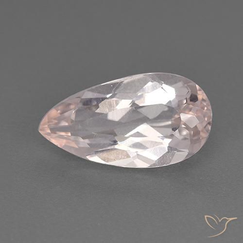 1.77ct Натуральный Фламинго Розовый Морганит, Форма груши, VVS-VS