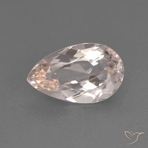 1.60ct Натуральный Очень светло-розовый Морганит, Форма груши, VVS-VS