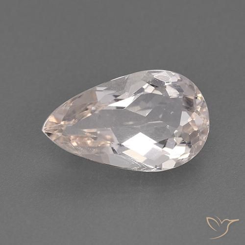 1.68ct Натуральный Оранжево-розовый Морганит, Форма груши, VVS-VS