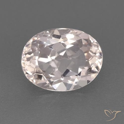 1.30ct Натуральный Оранжево-розовый Морганит, Овал, VVS-VS