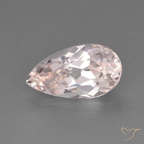 1.50ct Натуральный Средний розовый Морганит, Форма груши, VVS-VS
