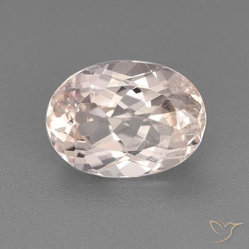 1.69ct Натуральный Очень светло-розовый Морганит, Овал, Чистота VS