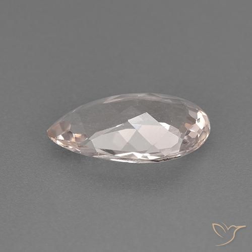1.25 карата, натуральный Средне-светло-розовый Морганит, Форма груши, VVS-VS