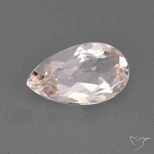 0.93ct Натуральный Светло-розовый Морганит, Форма груши, VVS-VS