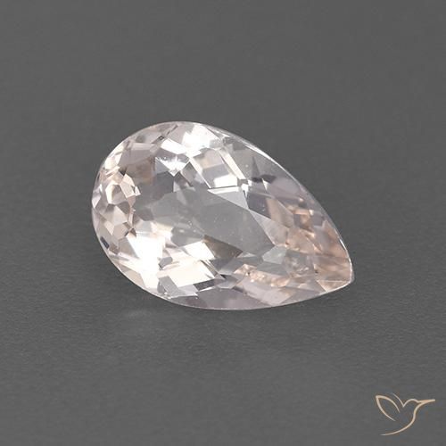 0.90 карата, натуральный Светло-розовый Морганит, Форма груши, VVS-VS