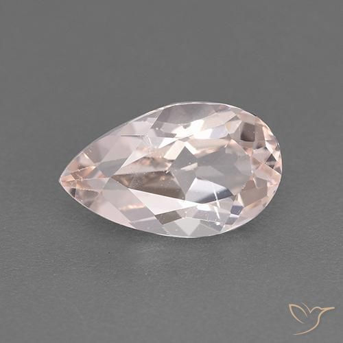 1.30ct Натуральный Розово-розовый тон Морганит, Форма груши, Чистота VS
