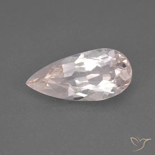 1.50ct Натуральный Светло-розовый Морганит, Форма груши, Чистота VS