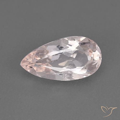 1.86ct Натуральный Фламинго Розовый Морганит, Форма груши, Чистота VS