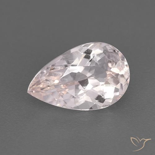 1.53ct Натуральный Светло-розовый Морганит, Форма груши, Чистота VS