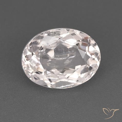 1.21ct Натуральный Светло-розовый Морганит, Овал, VVS-VS