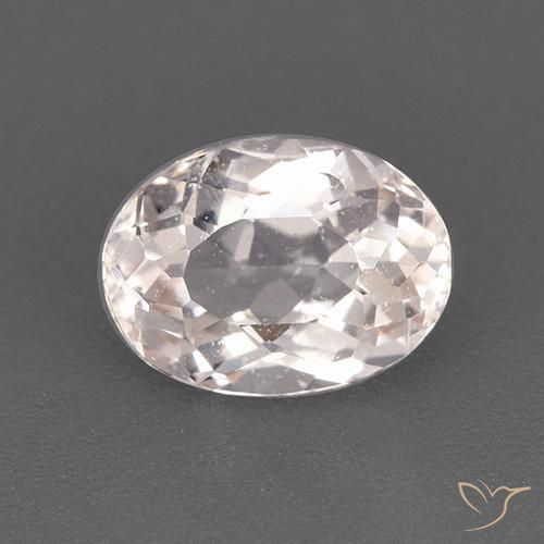 1.38ct Натуральный Оранжево-розовый Морганит, Овал, Чистота VS