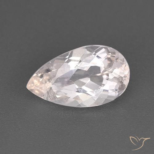 1.53ct Натуральный Светло-розовый Морганит, Форма груши, Чистота VS