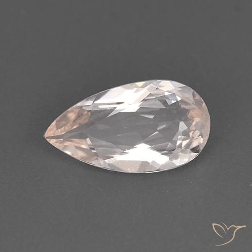 1.12ct Натуральный Средне-светло-розовый Морганит, Форма груши, VVS-VS