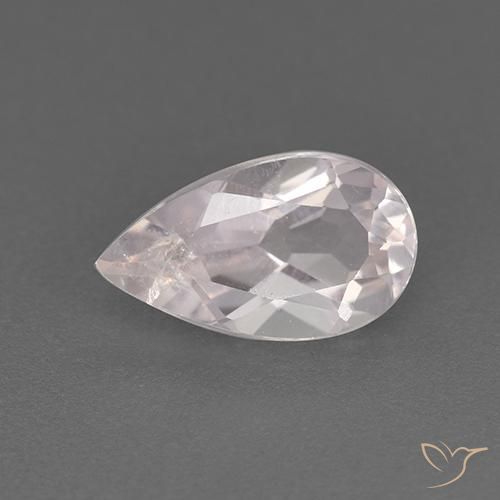 0.97ct Натуральный Светло-розовый Морганит, Форма груши, Чистота VS