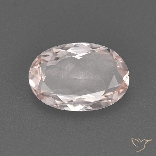 0.77ct Натуральный Фламинго Розовый Морганит, Овал, VVS-VS