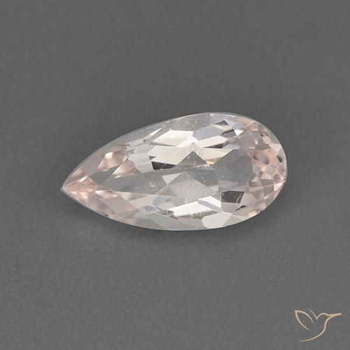 0.89ct Натуральный Очень светло-розовый Морганит, Форма груши, VVS-VS