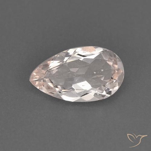 0.94ct Натуральный Очень светло-розовый Морганит, Форма груши, VVS-VS