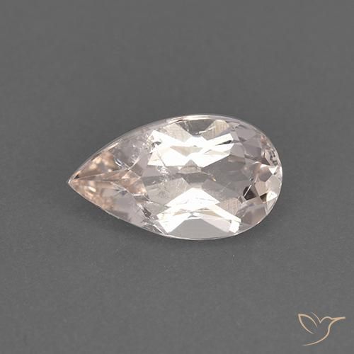 0.94ct Натуральный Очень светло-розовый Морганит, Форма груши, Чистота VS