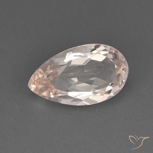 1.54ct Натуральный Средний розовый Морганит, Форма груши, VVS-VS