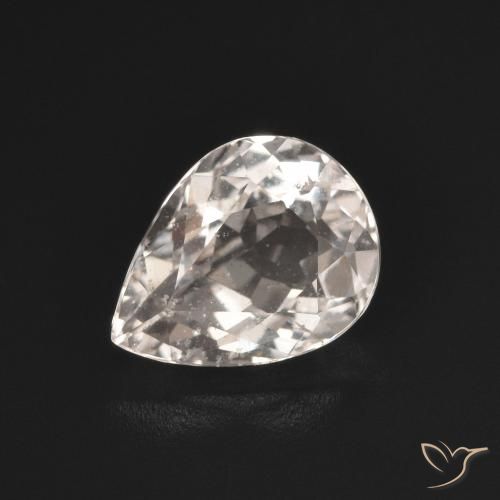 1.17ct Натуральный Светло-розовый Морганит, Форма груши, Чистота VS