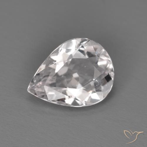 1.09ct Натуральный Светло-розовый Морганит, Форма груши, Чистота VS