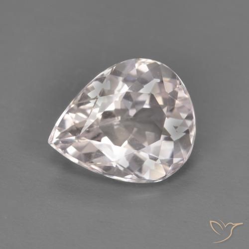 1.24ct Натуральный Светло-розовый Морганит, Форма груши, Чистота VVS