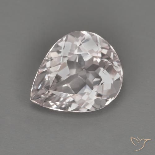 1.50ct Натуральный Светло-розовый Морганит, Форма груши, VVS-VS