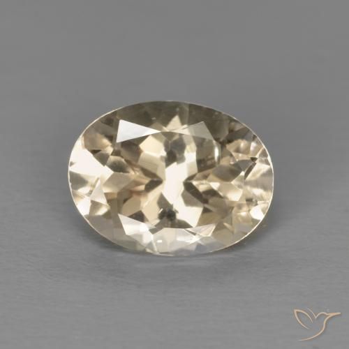 1.09ct Натуральный Светло-золотистый Морганит, Овал, VVS-VS