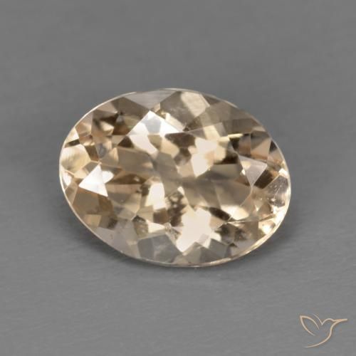 1.02ct Натуральный Светло-золотистый Морганит, Овал, VVS-VS