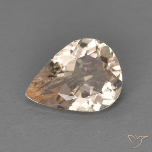 0.89ct Натуральный Средний розовый Морганит, Форма груши, Чистота VS
