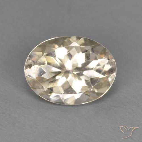 0.99ct Натуральный Светло-золотистый Морганит, Овал, Чистота VS