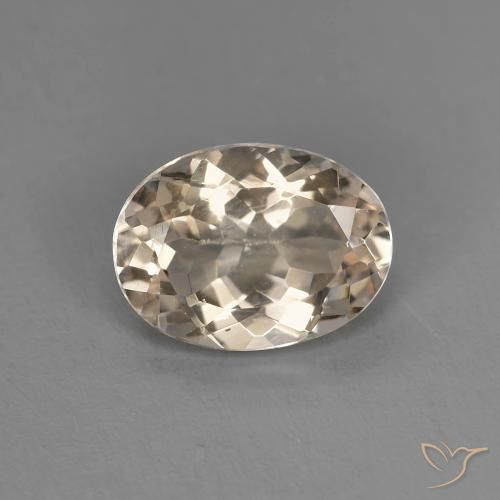 1.05ct Натуральный Светло-золотистый Морганит, Овал, Чистота VS