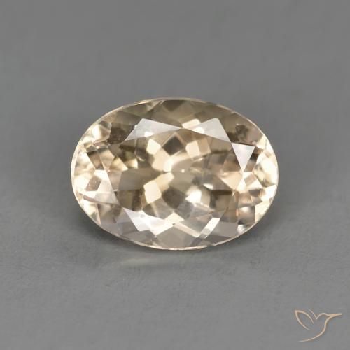 1.26ct Натуральный Светло-золотистый Морганит, Овал, Чистота VS