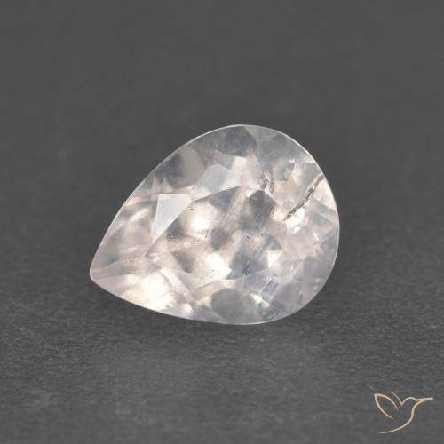 0.84ct Натуральный Оранжево-розовый Морганит, Форма груши, VS-SI