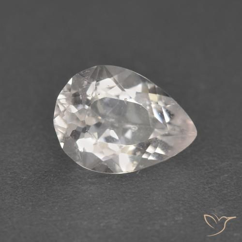 1.12ct Натуральный Очень светло-розовый Морганит, Форма груши, VS-SI