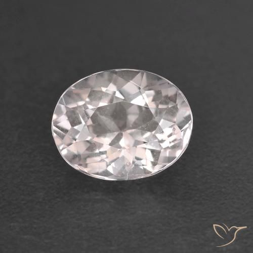 1.00ct Натуральный Очень светло-розовый Морганит, Овал, Чистота VS